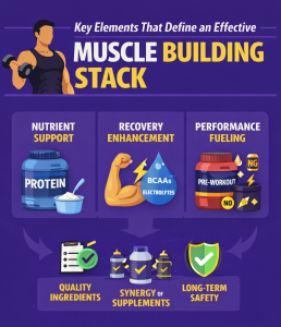 Muscle Building Stack infographic
